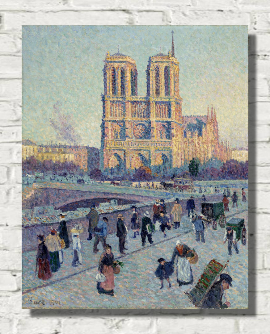Maximilien Luce Print, The Quai Saint-Michel and Notre-Dame