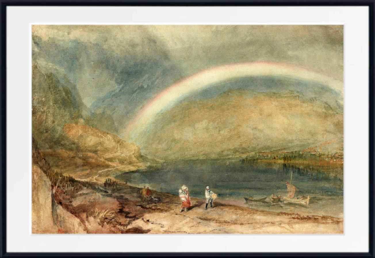 William Turner Print, The Rainbow; Osterspai and Filsen (1817)