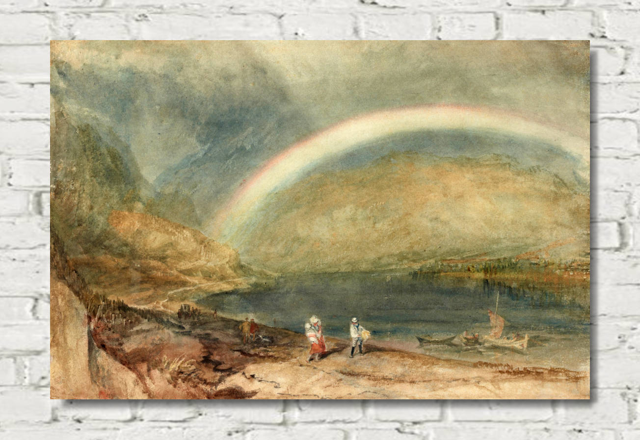 William Turner Print, The Rainbow; Osterspai and Filsen (1817)