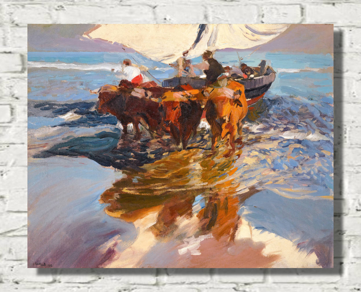 Joaquín Sorolla Print, The Return From Fishing, Valencia Beach