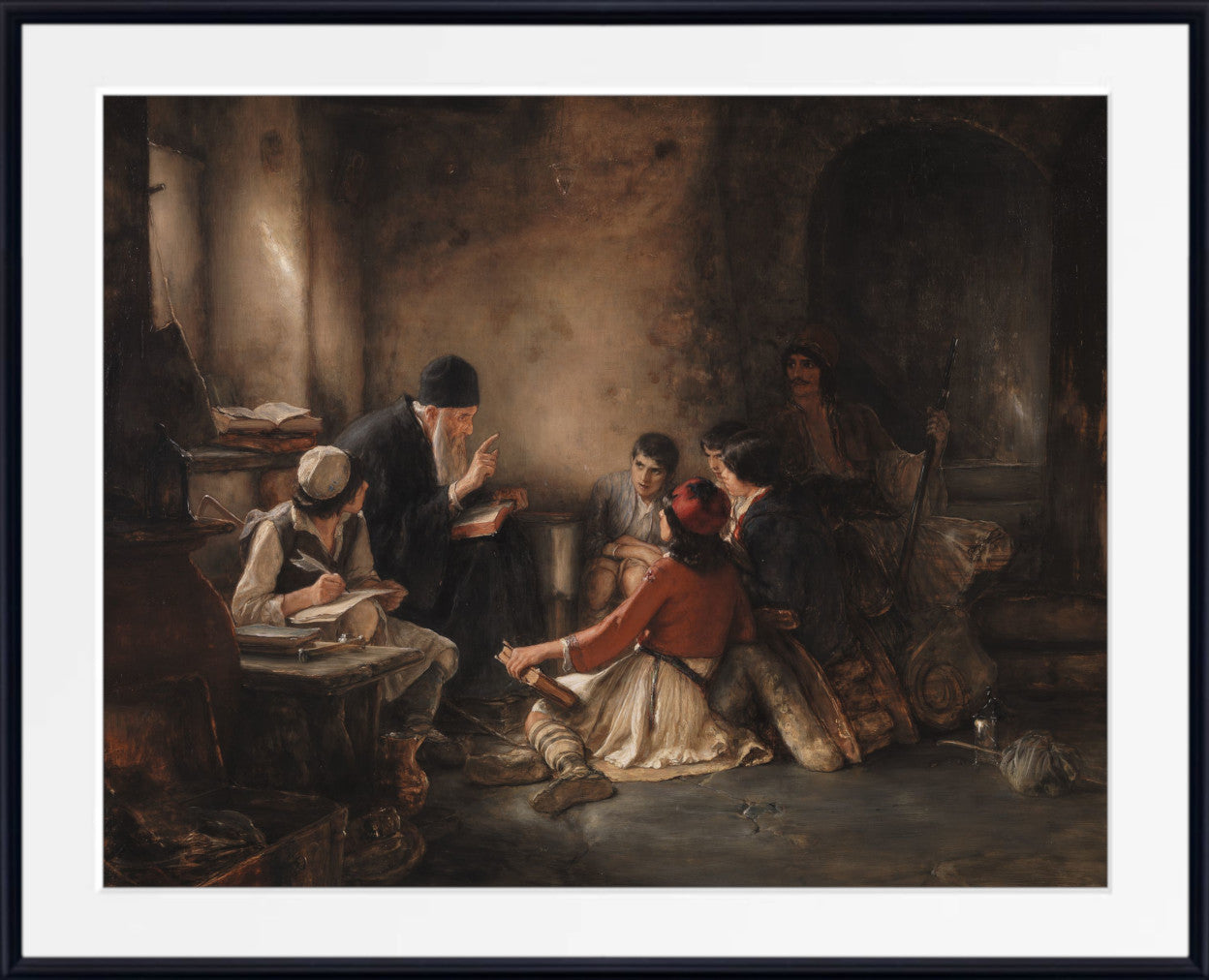 The Secret School, Nikolaos Gyzis Fine Art Print