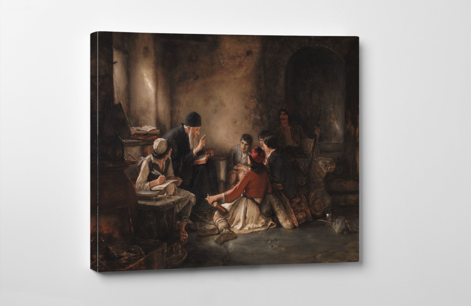 The Secret School, Nikolaos Gyzis Fine Art Print