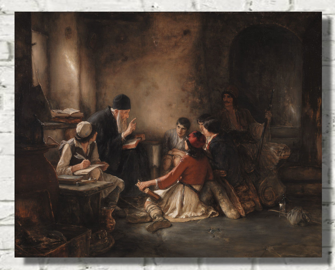 The Secret School, Nikolaos Gyzis Fine Art Print