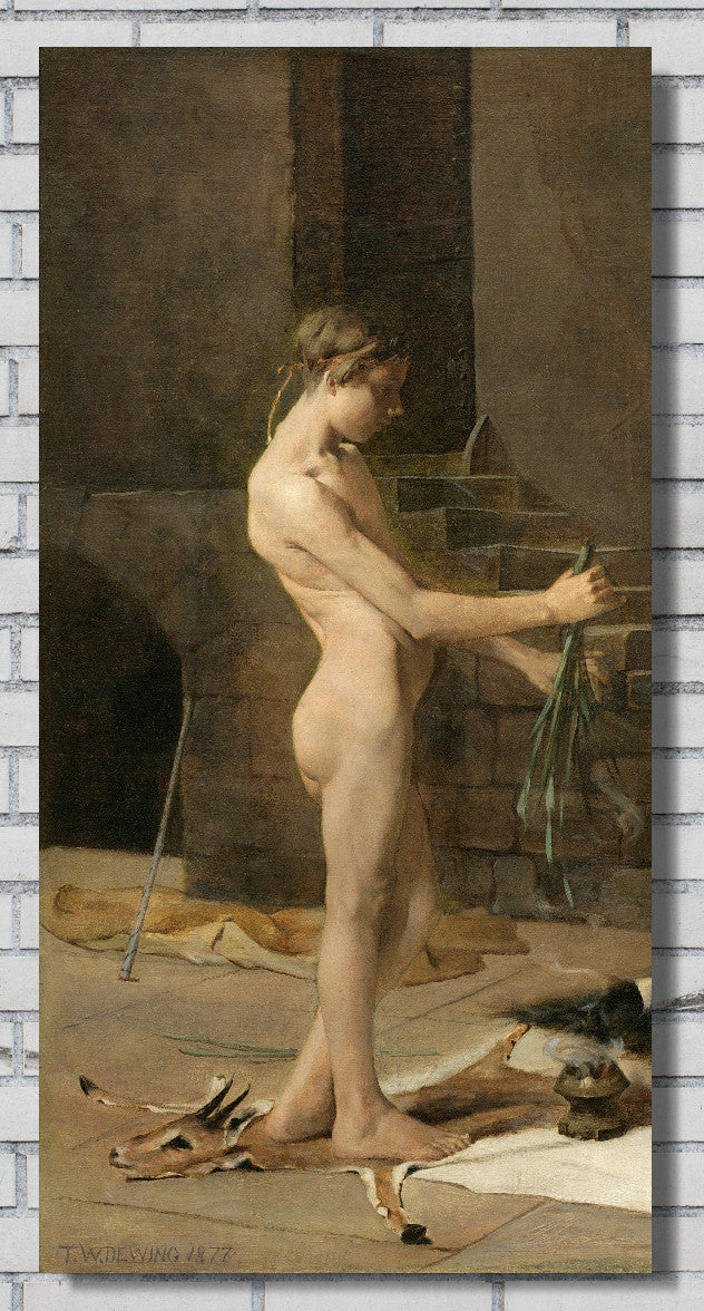 Thomas Dewing, The Sorcerer’s Slave (1877)