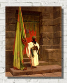 Jean-Léon Gérôme Print : The Standing Bearer, Unfolding The Holy Flag