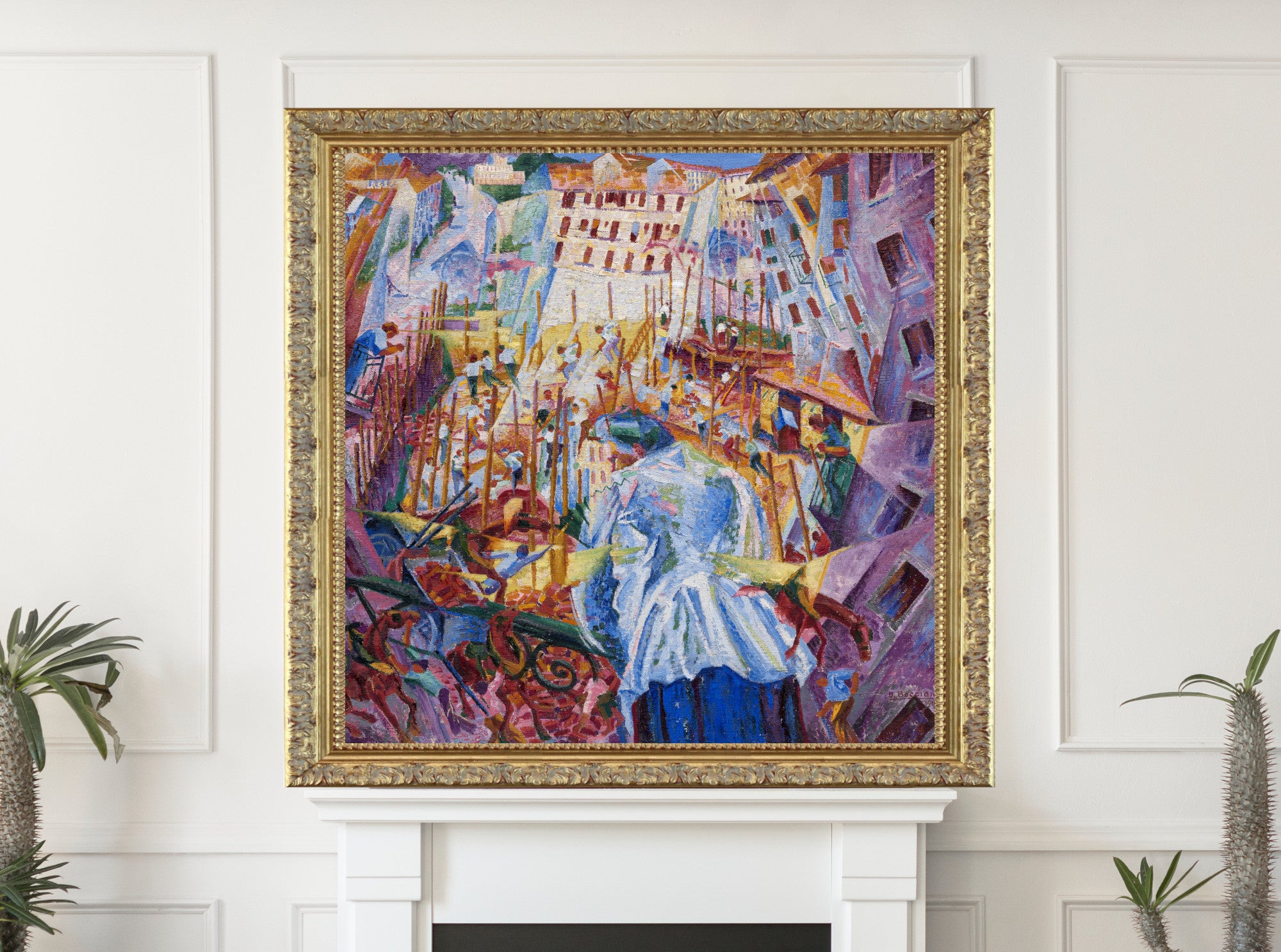 The Street Enters the House, Umberto Boccioni
