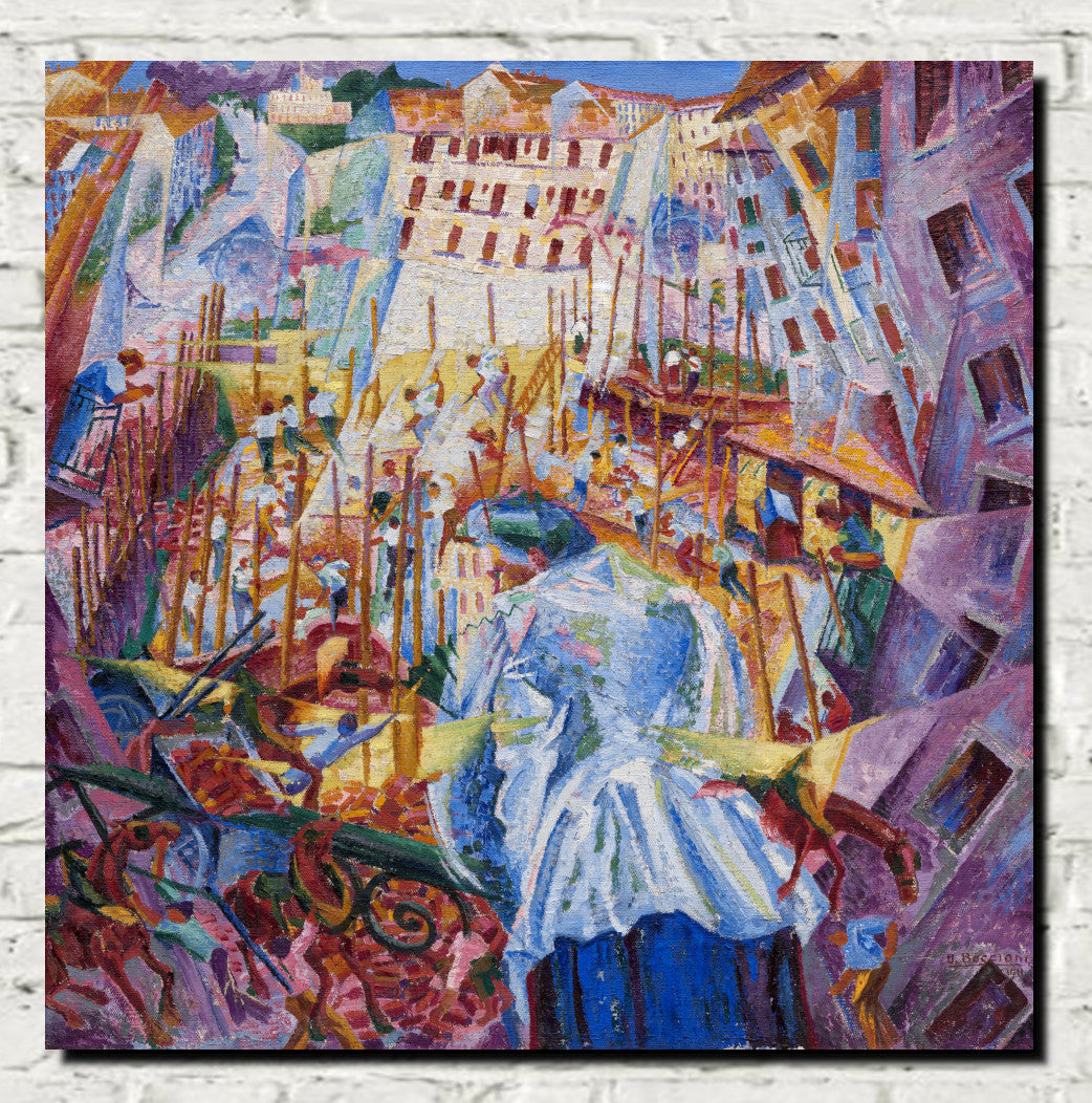 The Street Enters the House, Umberto Boccioni