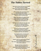 The Tables Turned, Poem by William Wordsworth, Typography Print