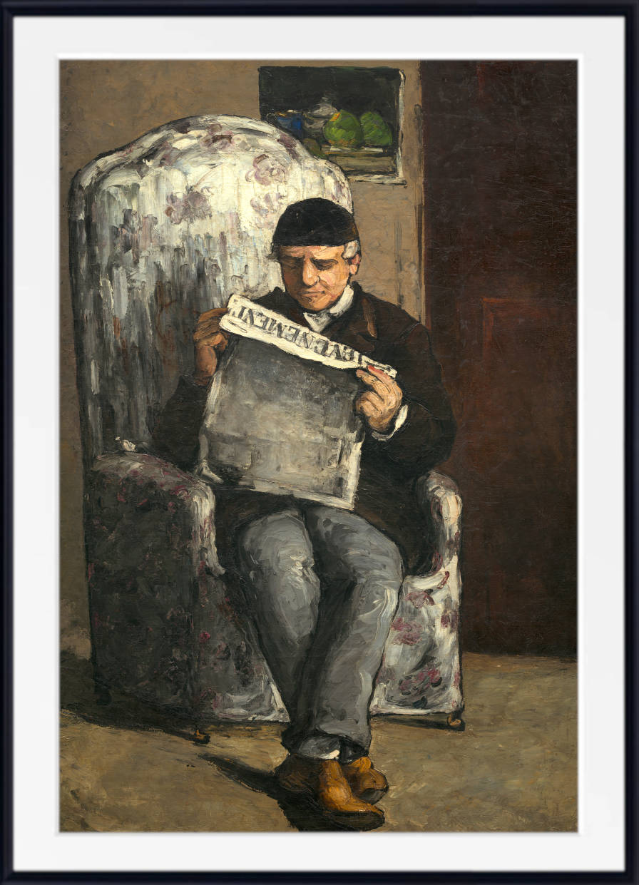 Paul Cézanne Post-Impressionist Fine Art Print, The Artist's Father, Reading L'Événement