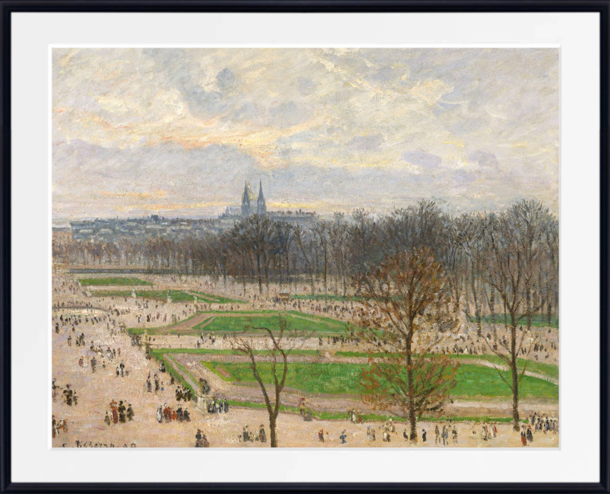 Camille Pissarro Print, Garden of the Tuileries Winter Afternoon