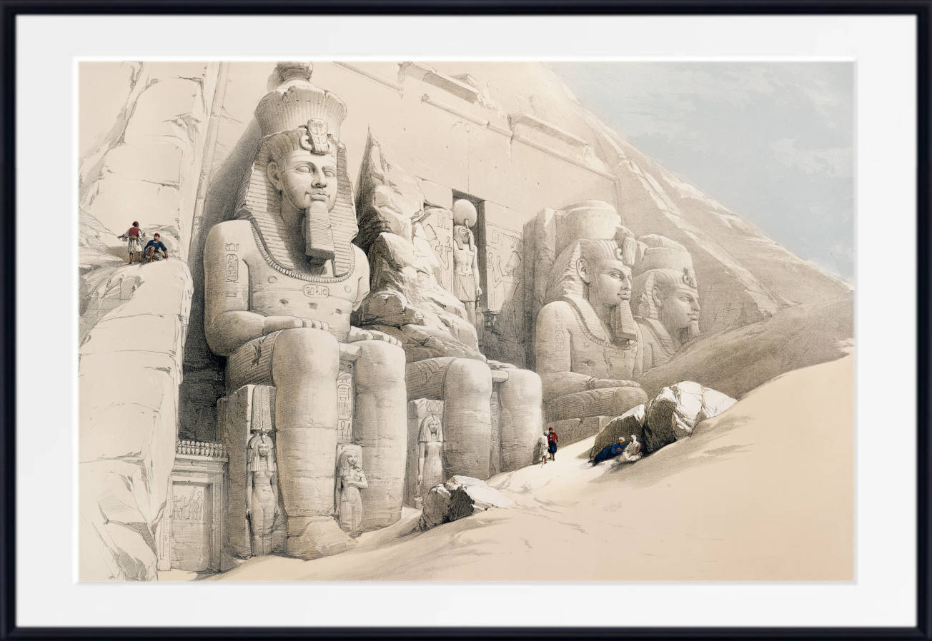The Great Temple of Abu Simble Nubia, David Roberts Fine Art Print