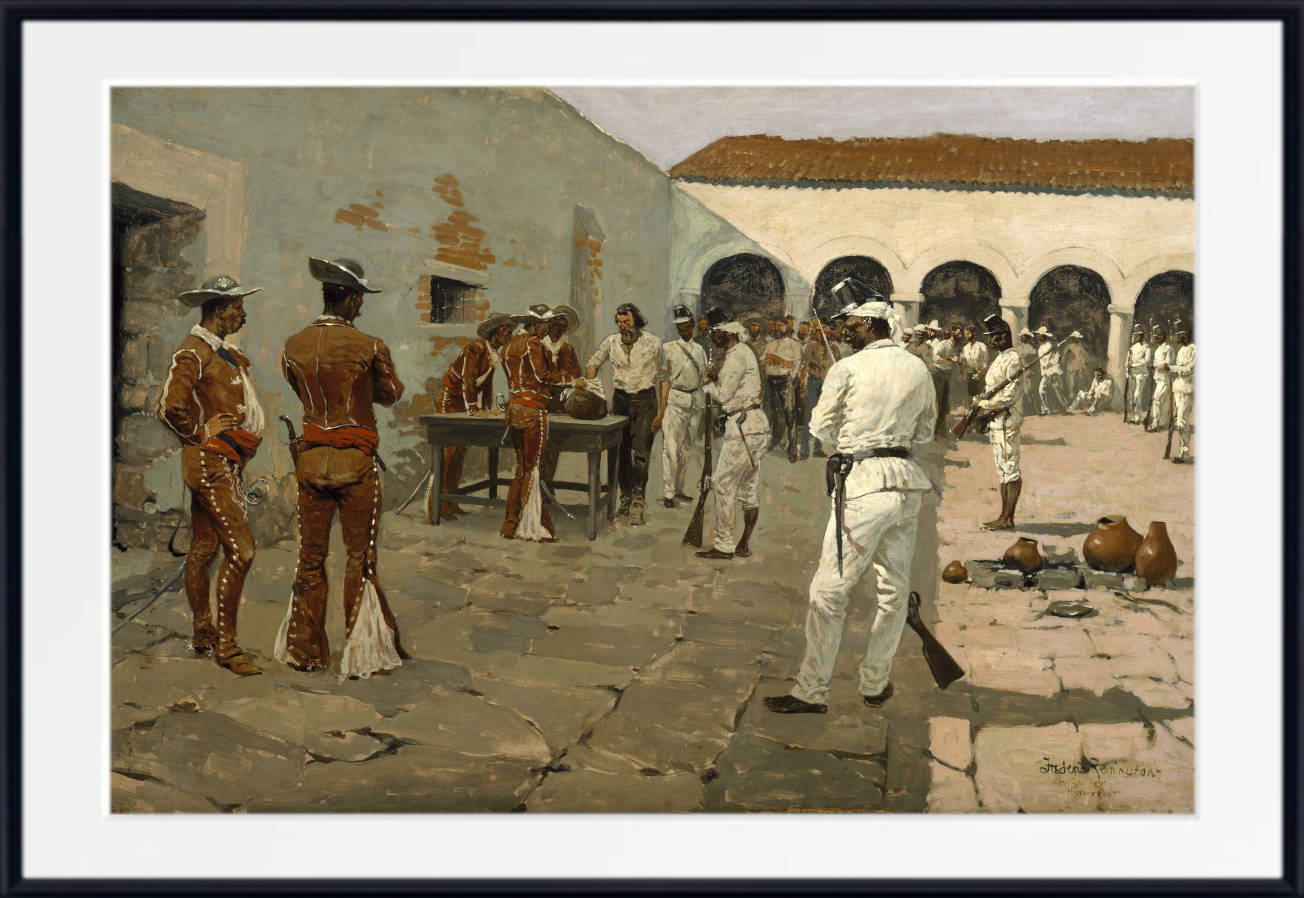 Frederic Remington, Fine Art Print : The Mier Expedition- The Drawing of the Black Bean