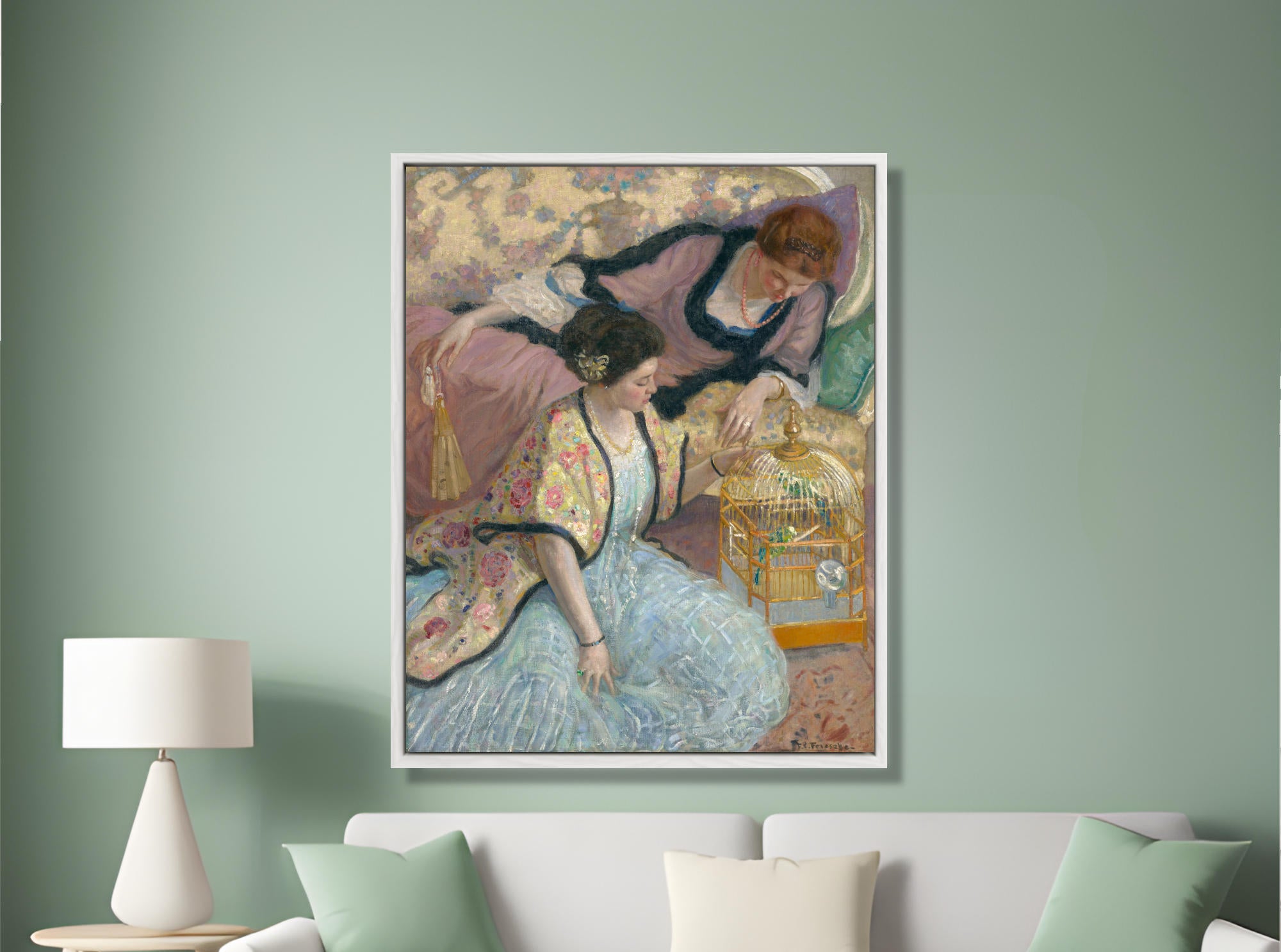 Frederick Carl Frieseke Prints, The Parrots (circa 1910)