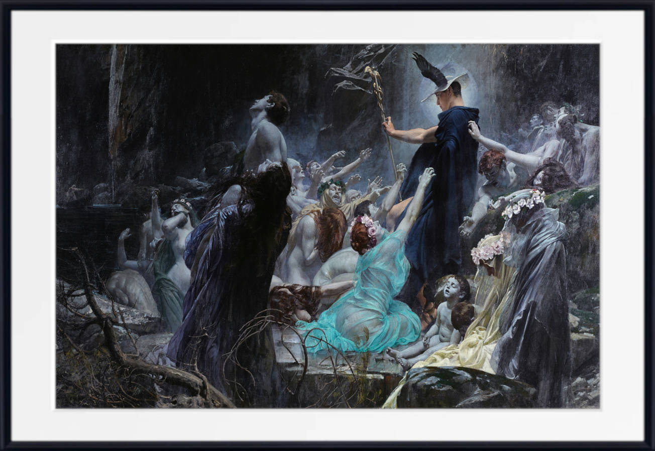 Adolf Hirémy-Hirschl Fine Art Print, The Souls At The Acheron
