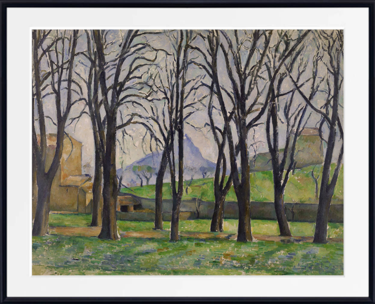 Paul Cézanne Post-Impressionist Fine Art Print, The chestnut trees of Jas de Bouffan in winter