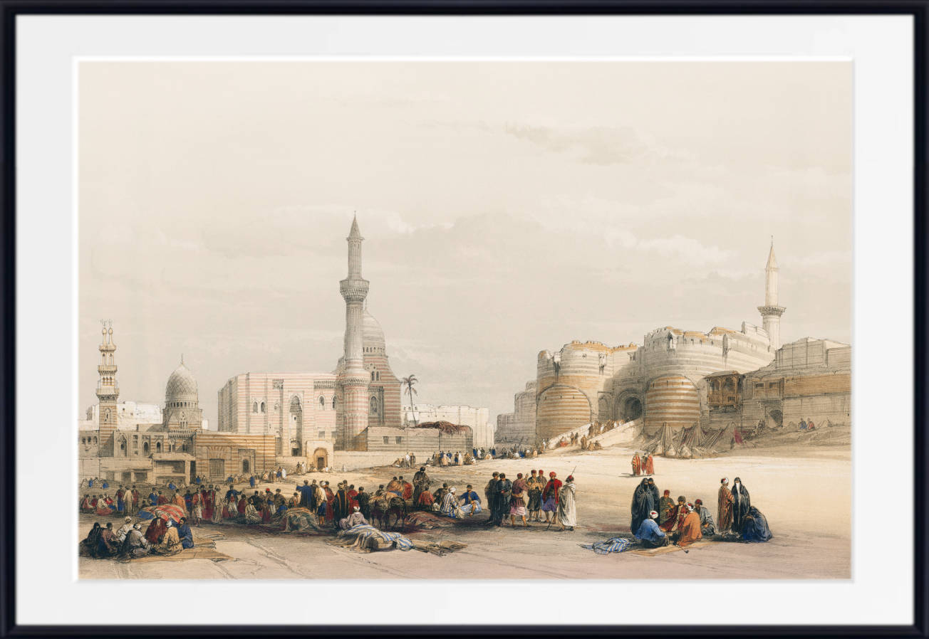 The entrance to the Citadel of Cairo, David Roberts Fine Art Print
