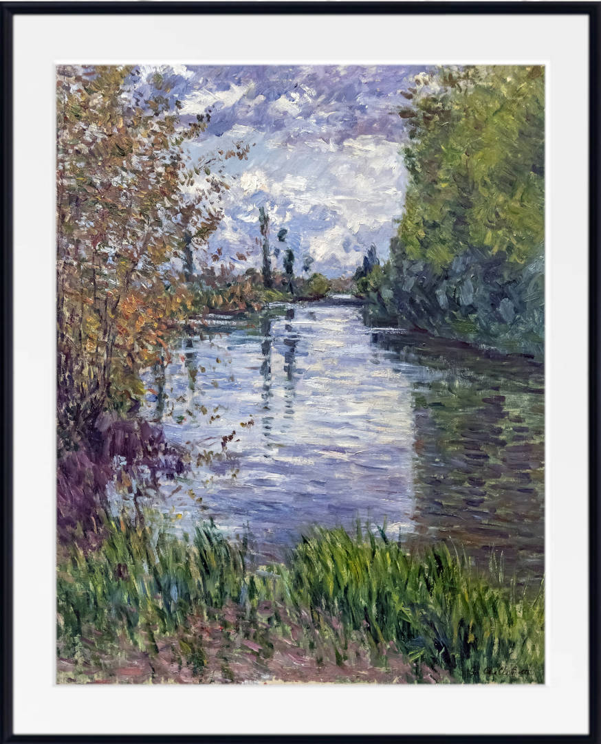 Gustave Caillebotte Fine Art Print : The small arm of the Seine in autumn