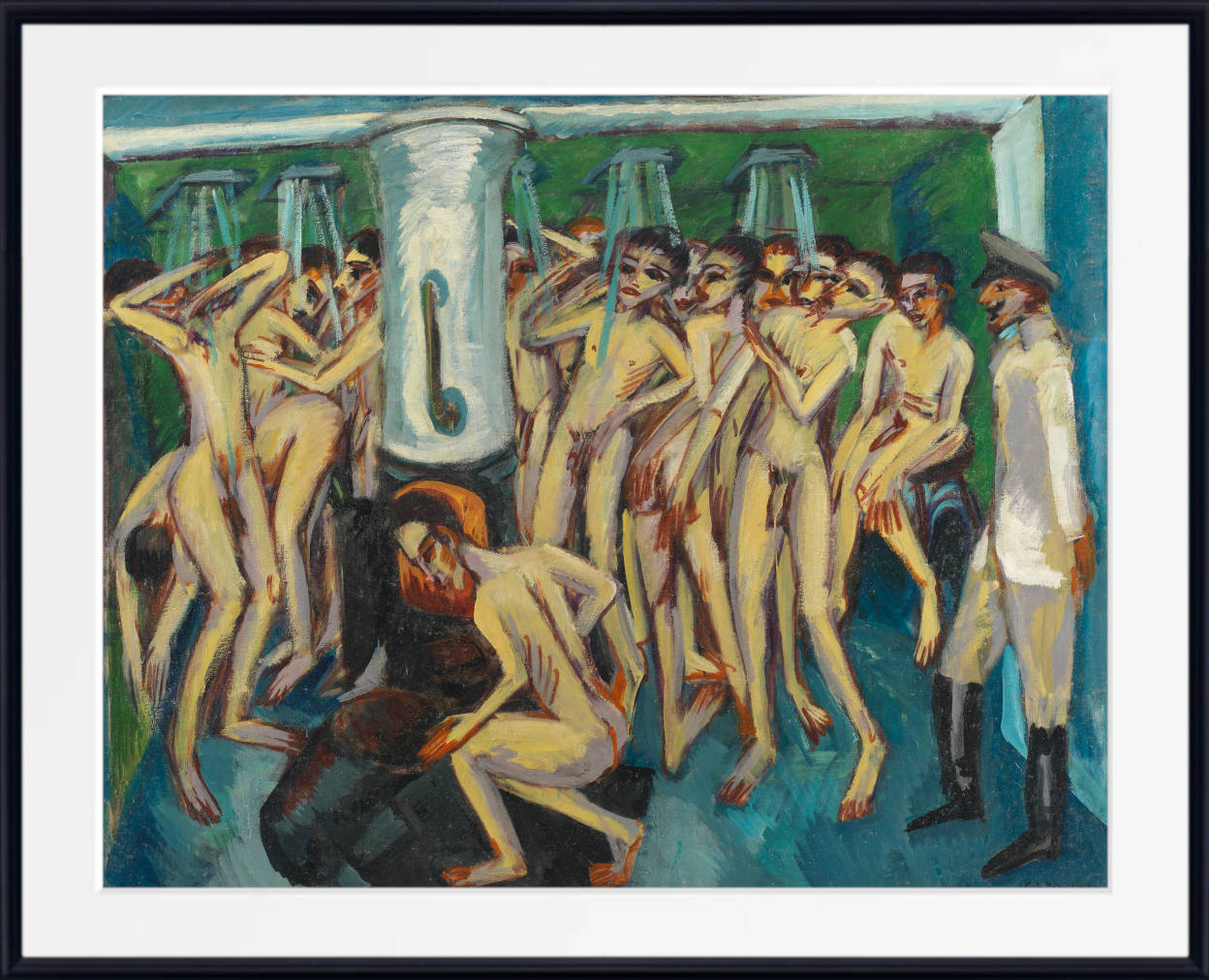 Ernst Ludwig Kirchner Expressionism Fine Art Print, The soldier bath or Artillerymen