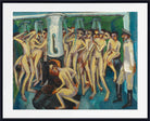Ernst Ludwig Kirchner Expressionism Fine Art Print, The soldier bath or Artillerymen