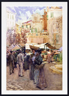 Frances Hodgkins Modernist Print, The market place, San Remo, Italy (1902)