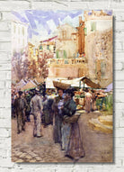 Frances Hodgkins Modernist Print, The market place, San Remo, Italy (1902)