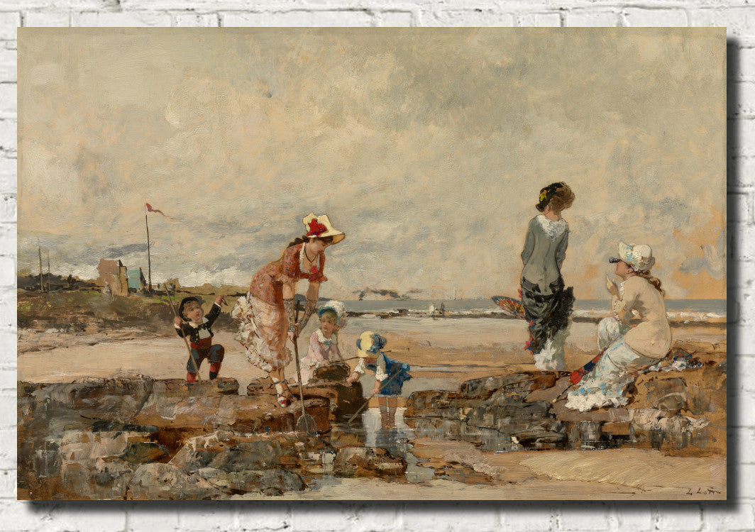 Luigi Loir Print: The seashore