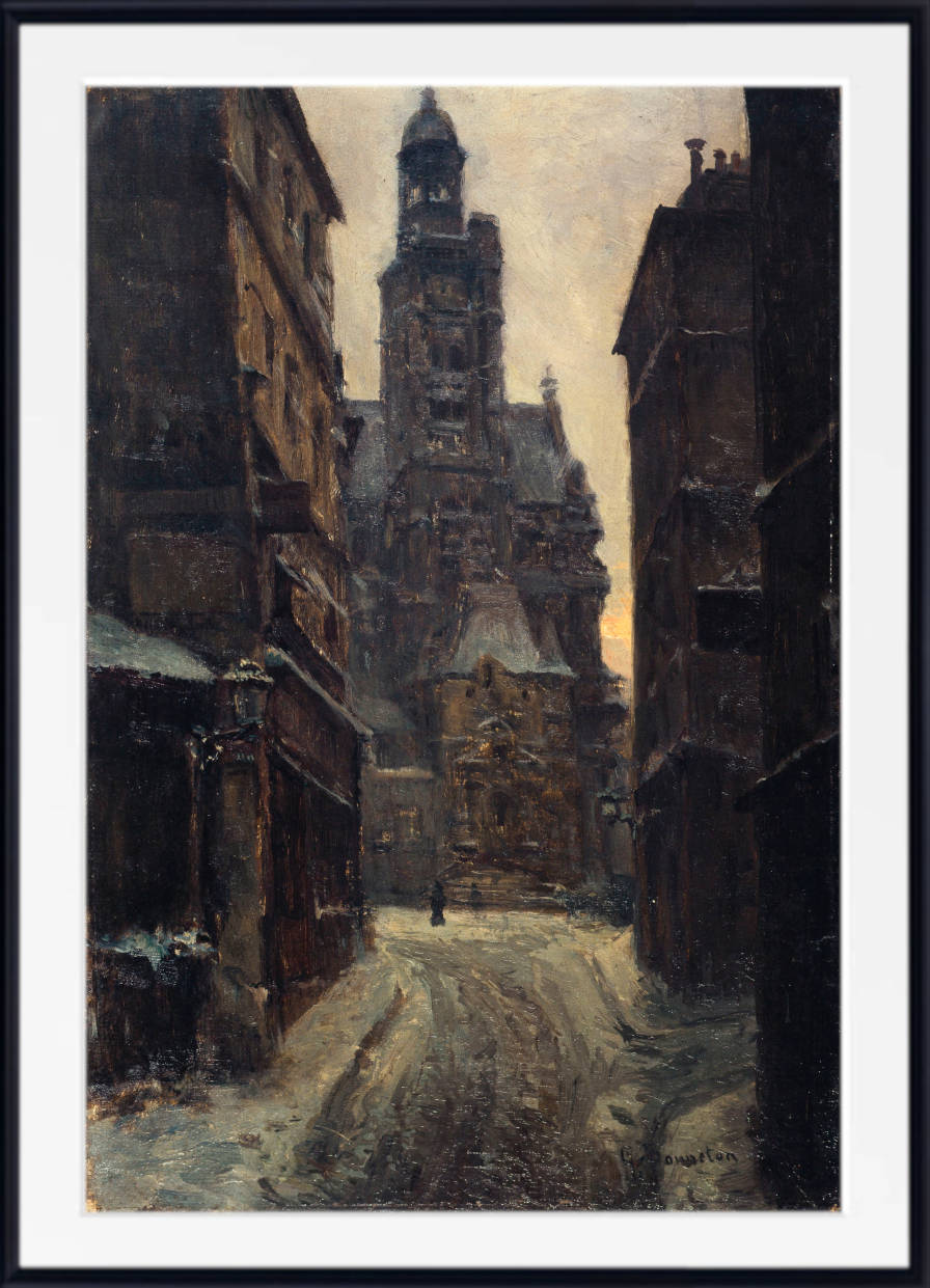 Germain Bonneton Print, The street of Montagne-Saint-Geneviève (1900)