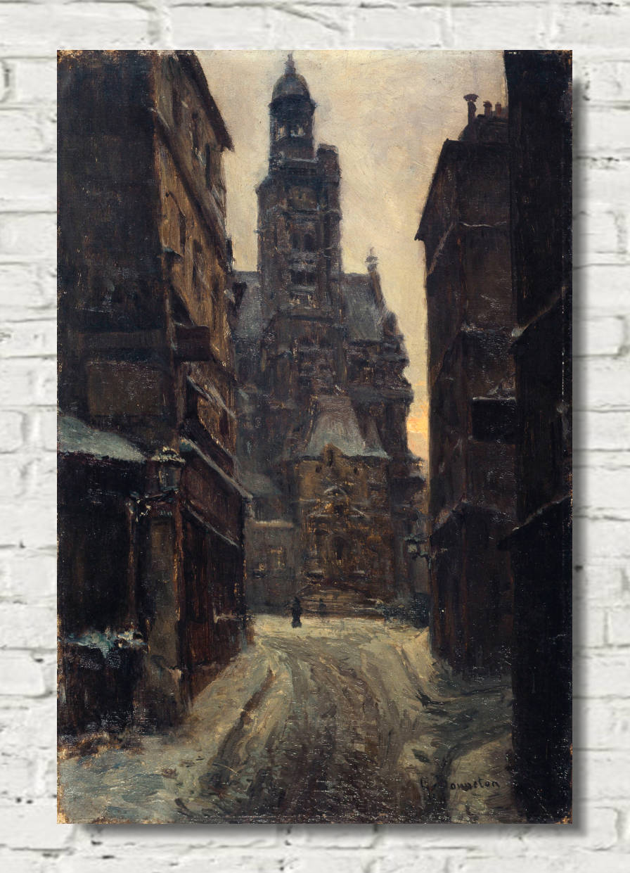 Germain Bonneton Print, The street of Montagne-Saint-Geneviève (1900)