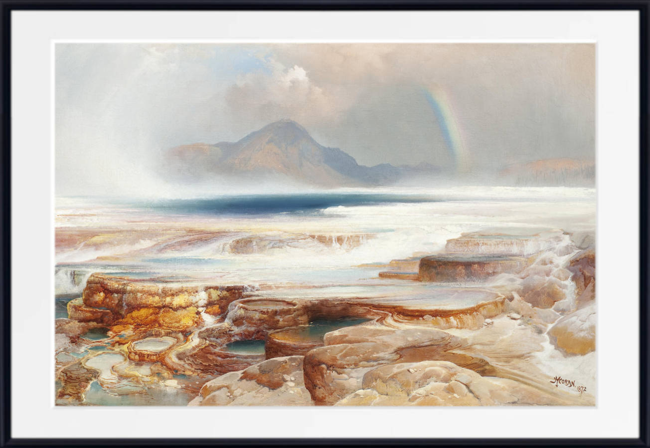 Thomas Moran Landscape Print : Yellowstone Hot Springs