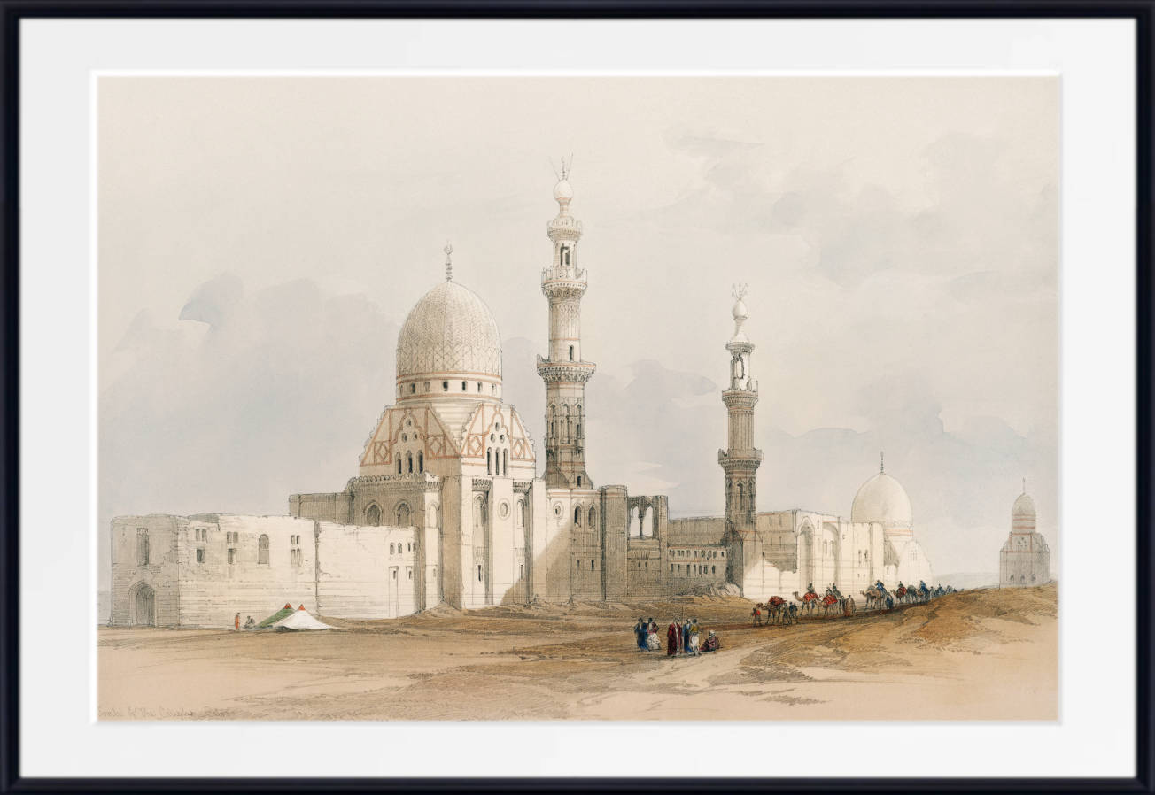 Tombs of the Caliphs Cairo Mosque of Ayed Bey, David Roberts Fine Art Print