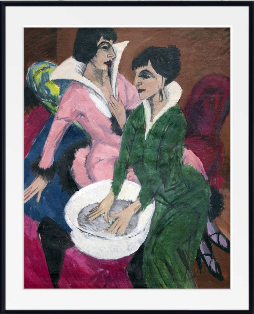 Two Women by a Sink; The Sisters (1913) by Ernst Ludwig Kirchner