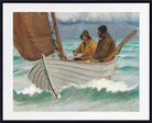 Michael Ancher Print, Two fishermen from Skagen in a sailing boat