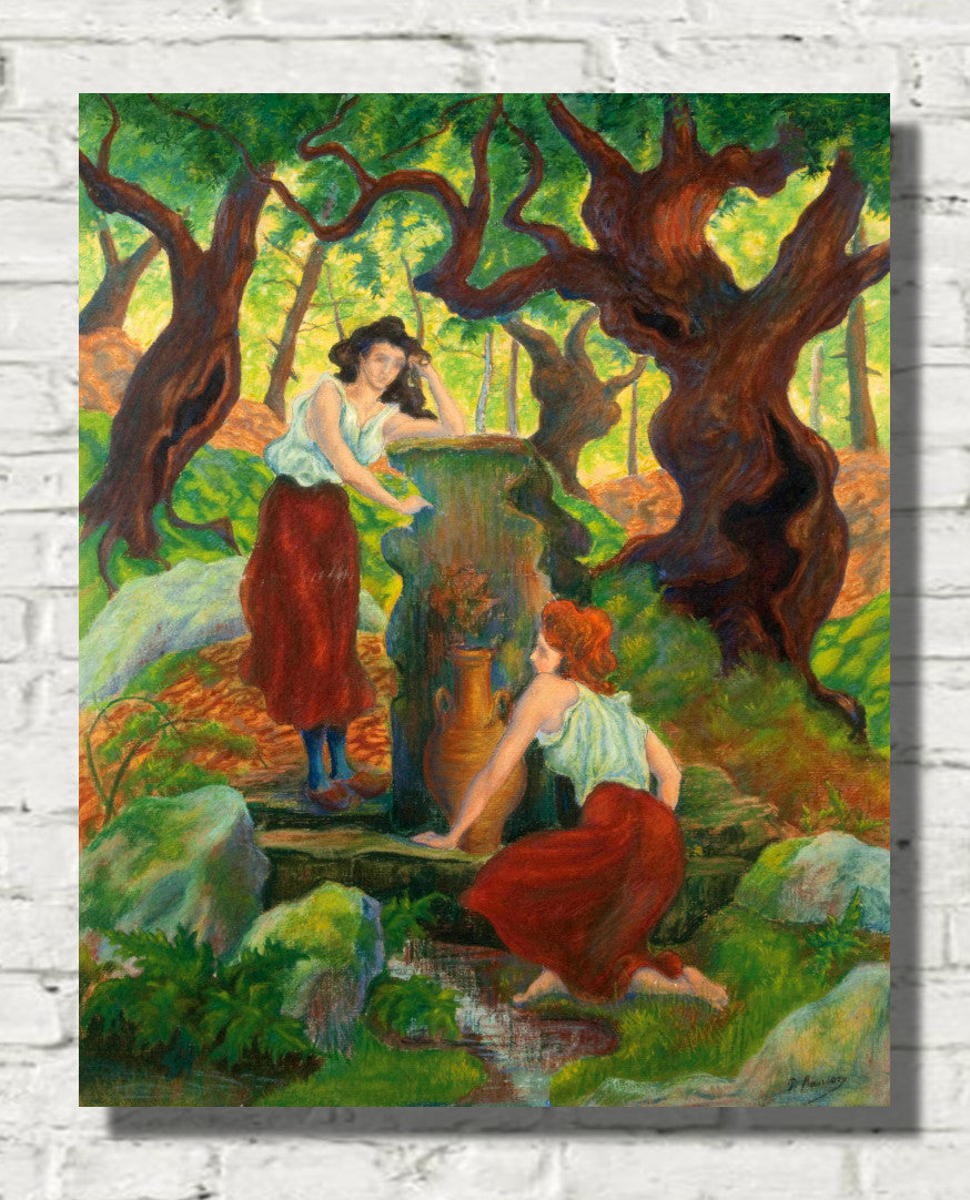 Two women at the fountain by Paul Ranson
