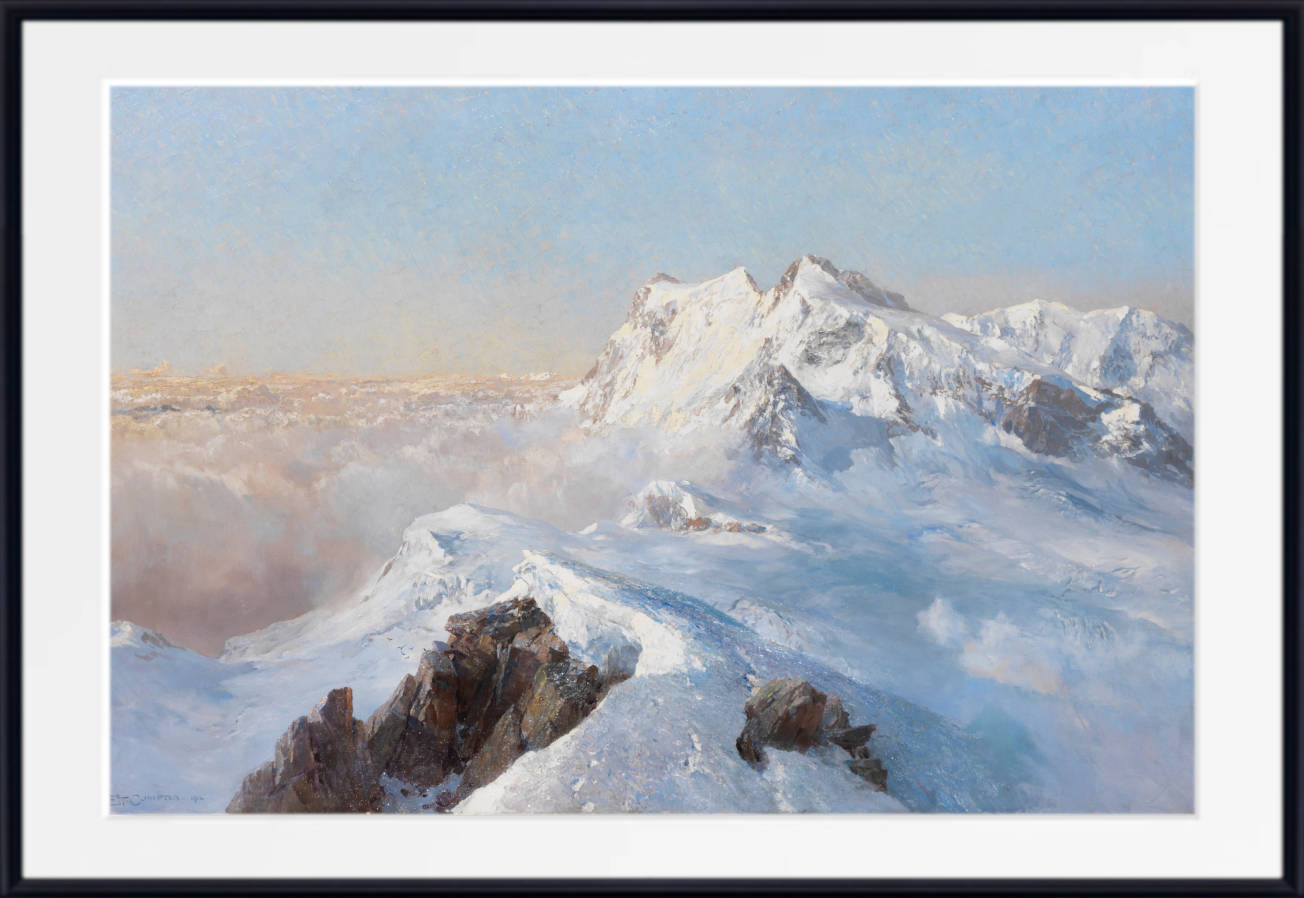 Edward Compton Print, Above the Sea of Fog (Monte Rosa from Rimpfischhorn) (1914)