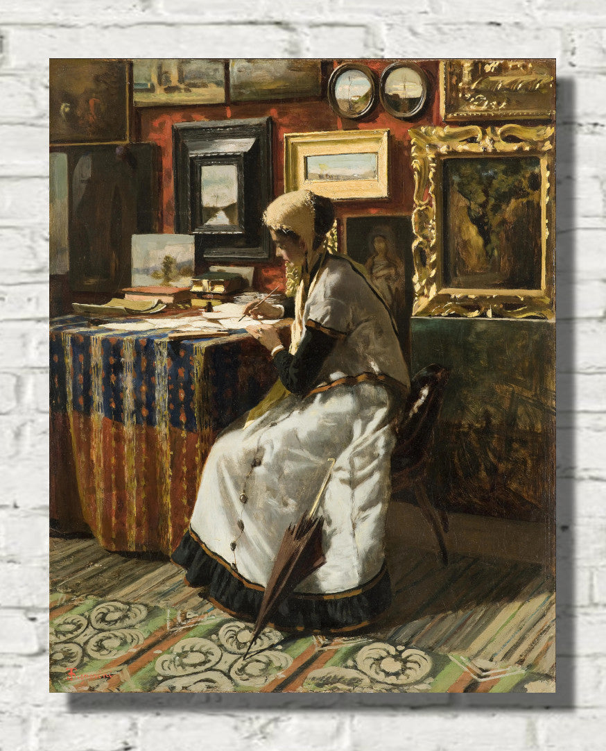 Unable to wait (The letter) by Telemaco Signorini