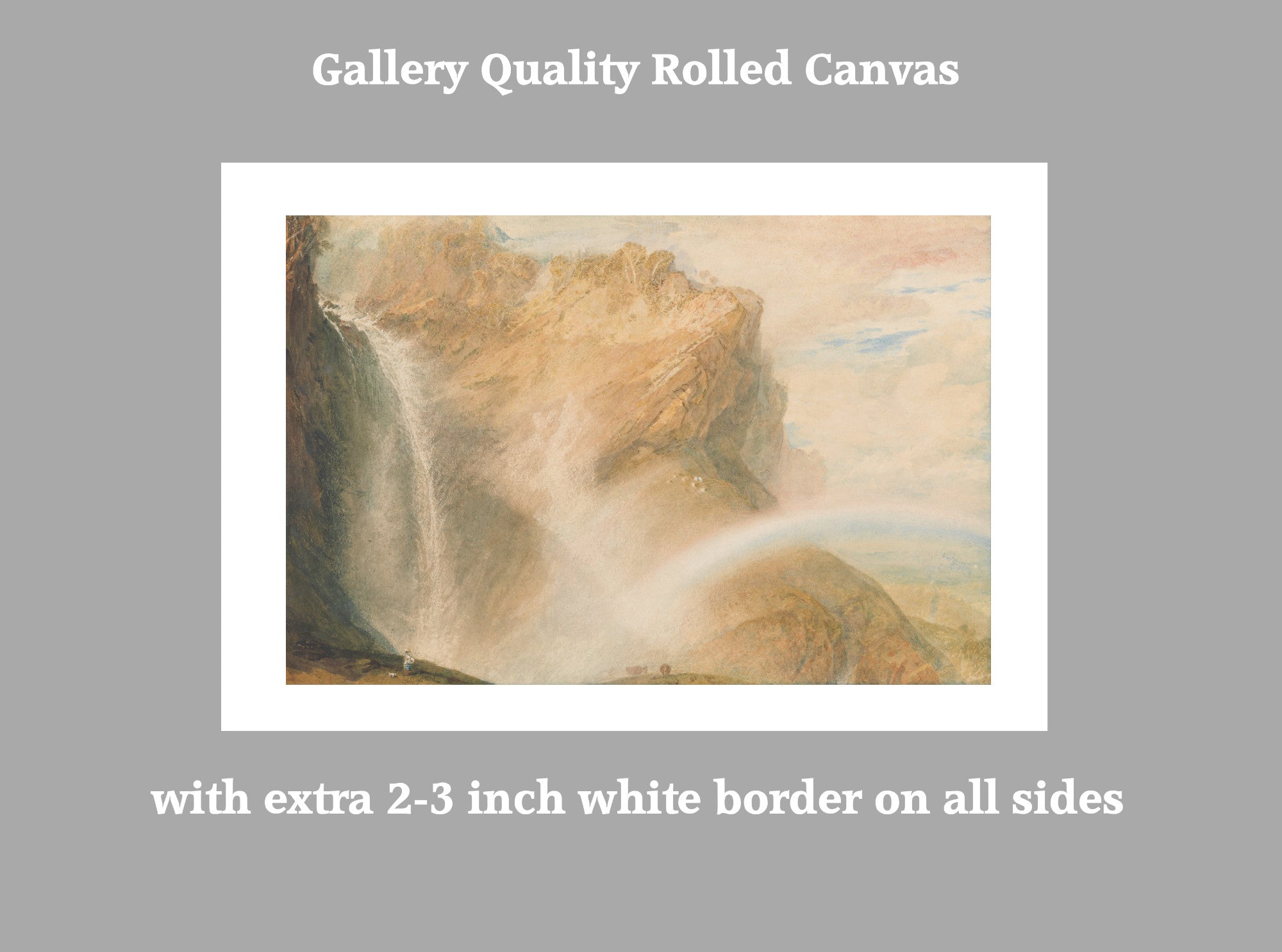 Upper Fall of the Reichenbach Rainbow, (1810) by William Turner