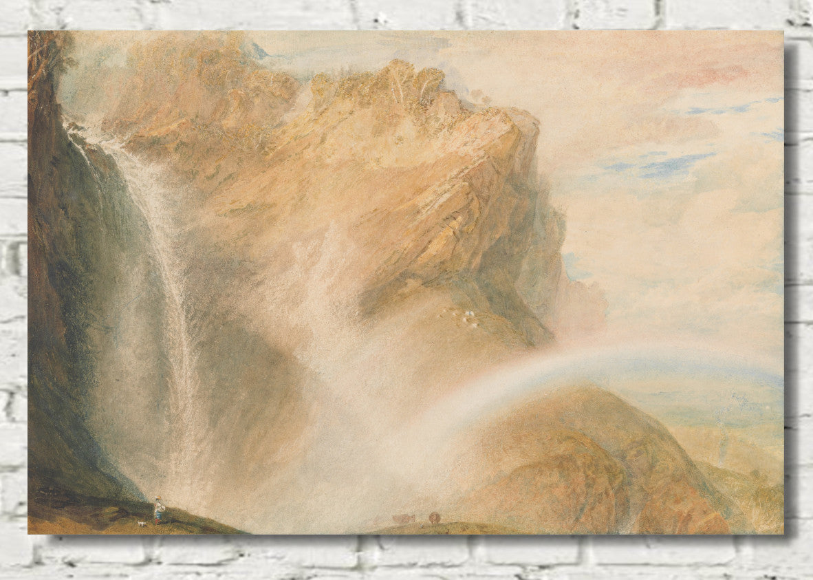 Upper Fall of the Reichenbach Rainbow, (1810) by William Turner