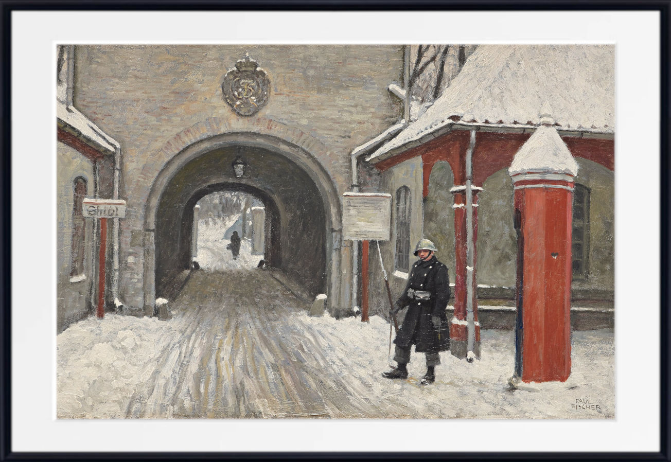 Paul Gustav Fischer Fine Art Print, Guard post at Kastellet, Copenhagen