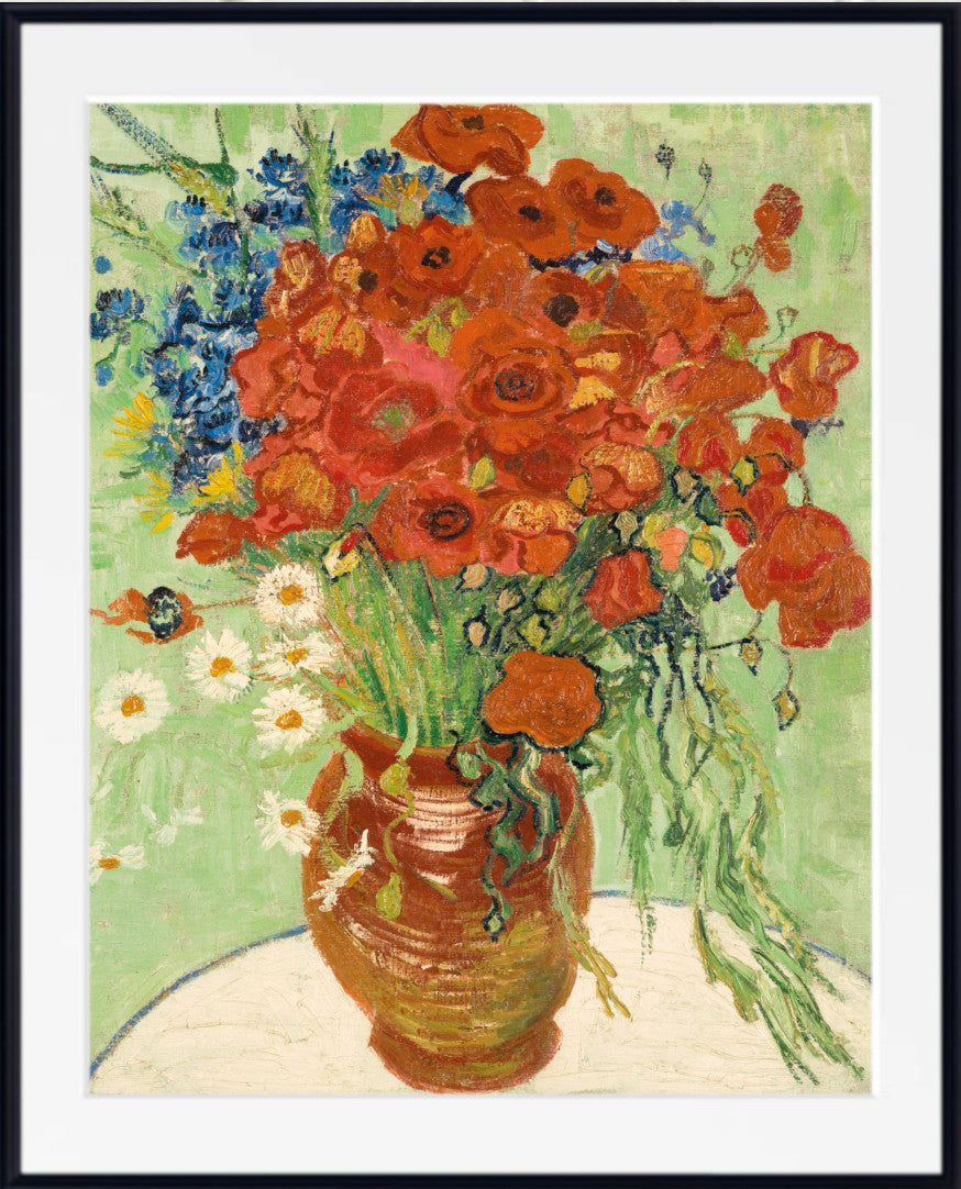 Vase with Cornflowers and Poppies (1890) by Vincent van Gogh
