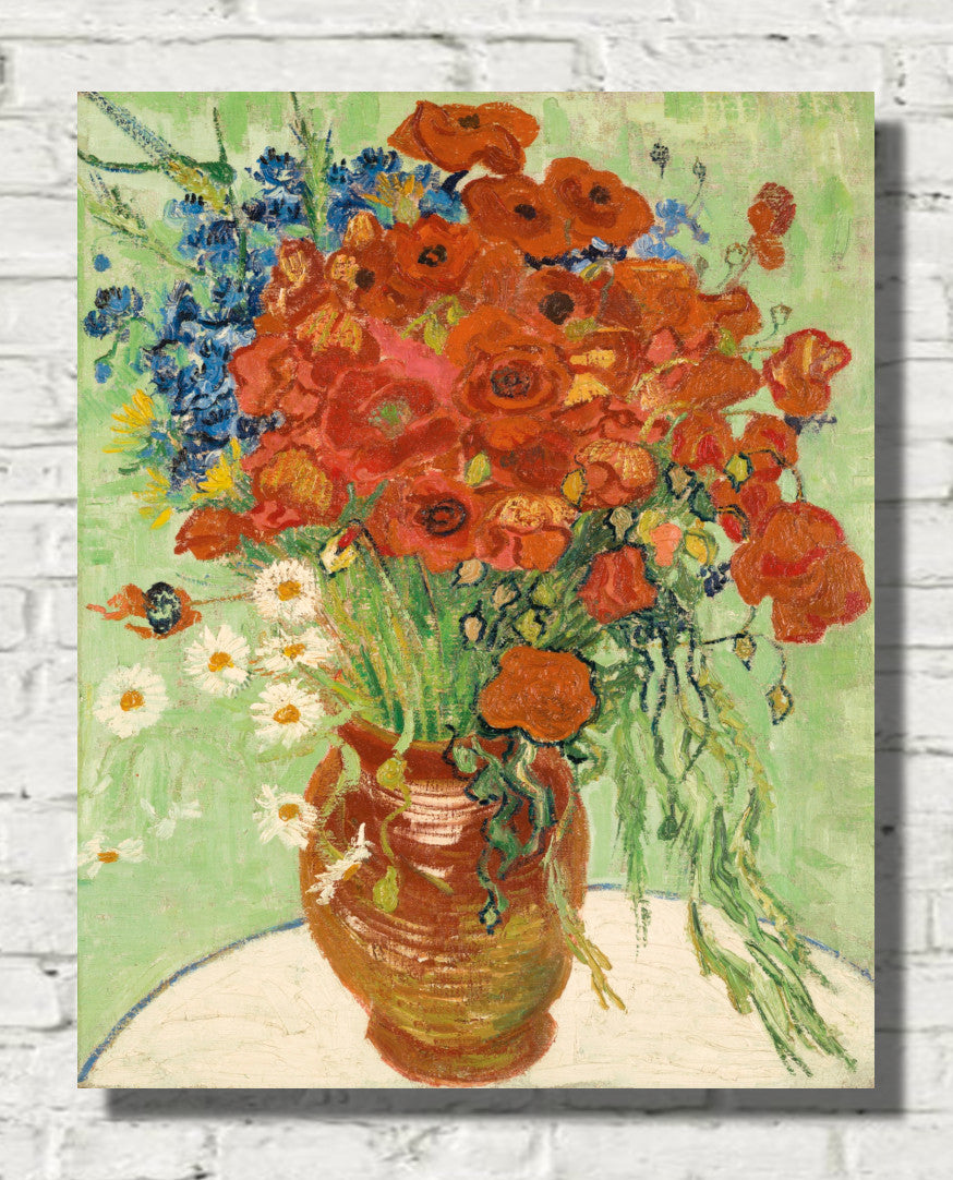 Vase with Cornflowers and Poppies (1890) by Vincent van Gogh