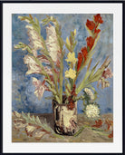 Vase with gladioli and China asters (1886) by Vincent van Gogh