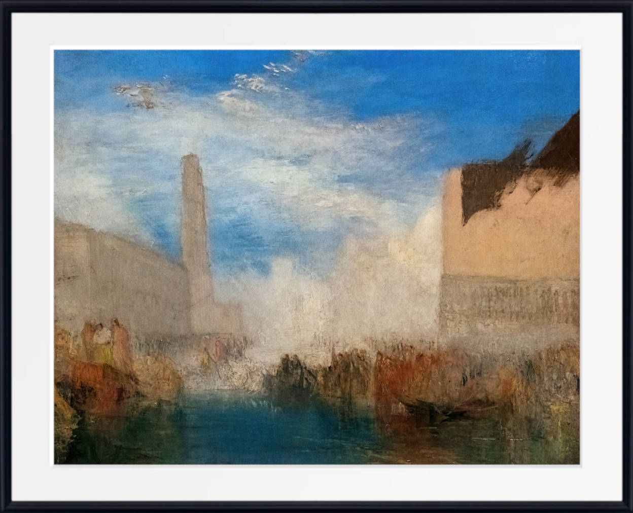 William Turner Print, Venice, the Piazzetta with the Ceremony of the Doge Marrying the Sea