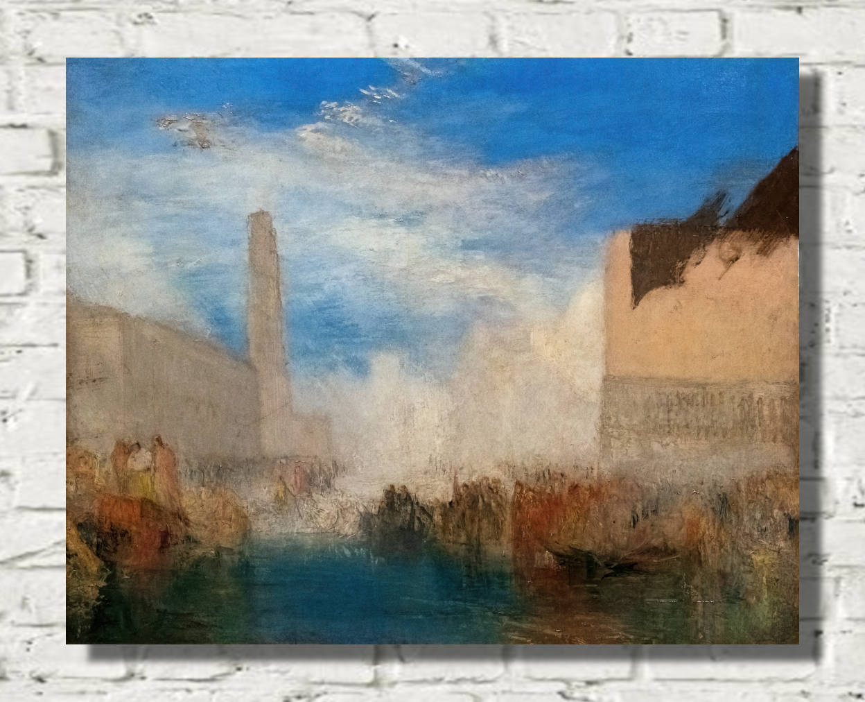 William Turner Print, Venice, the Piazzetta with the Ceremony of the Doge Marrying the Sea