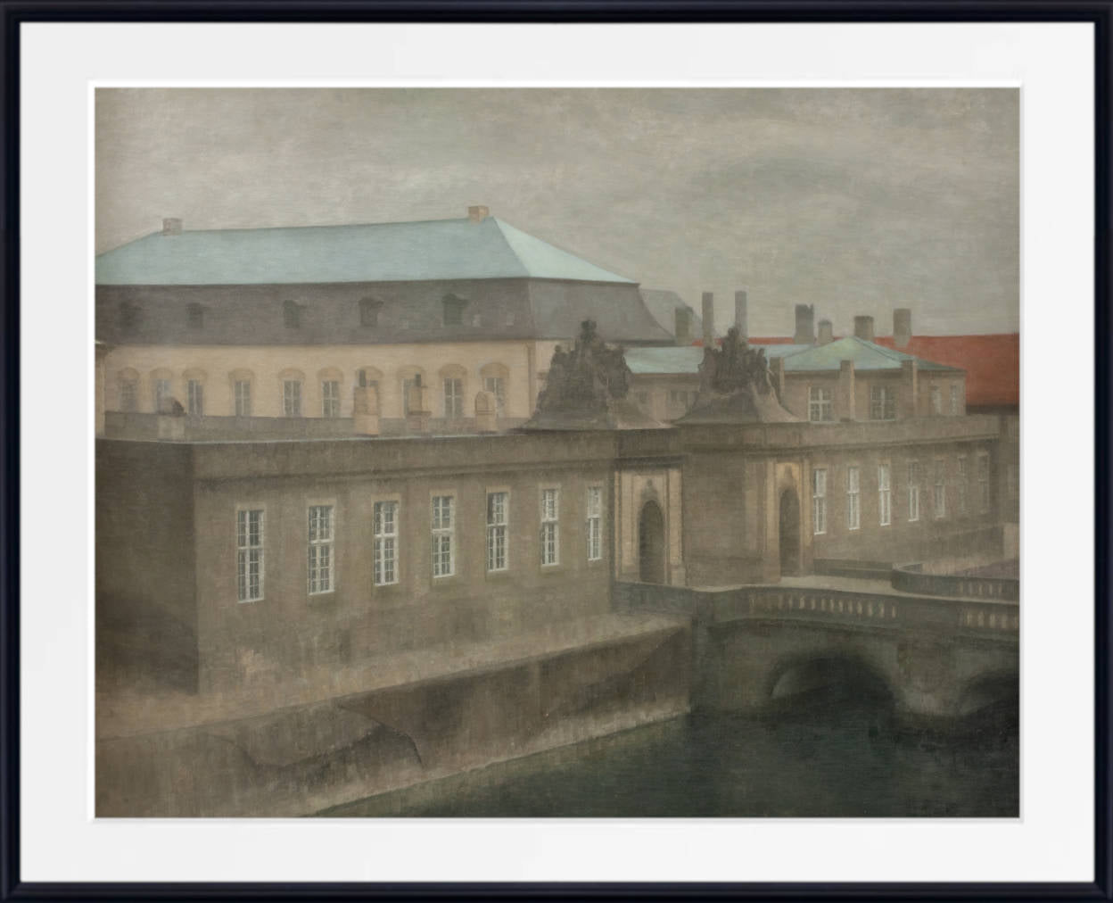 View of Christiansborg Palace. Late Autumn, Wilhelm Hammershoi Fine Art Print