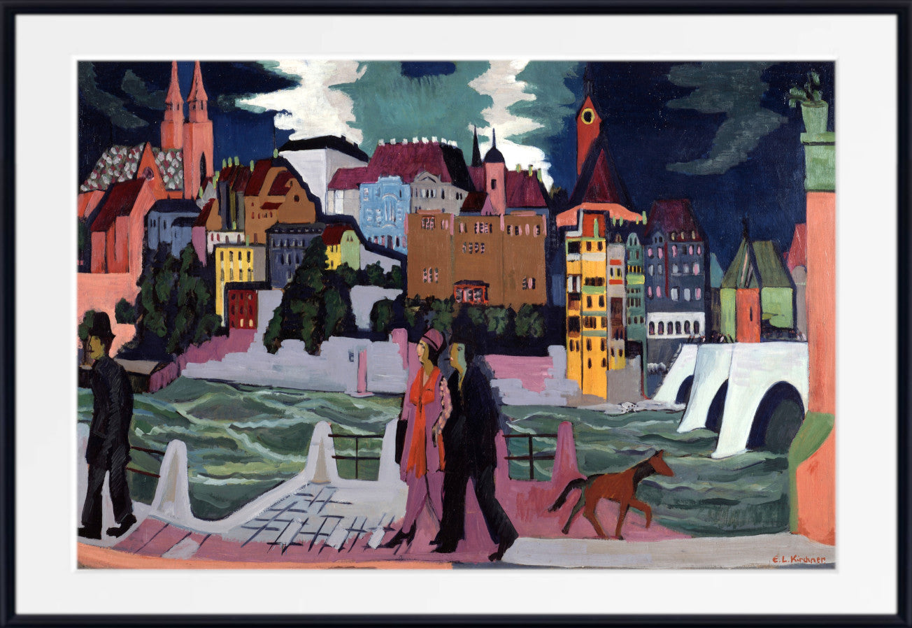 View of Basel and the Rhine (1927) by Ernst Ludwig Kirchner