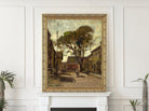 View of a Town Square with a Man, Paul Cornoyer