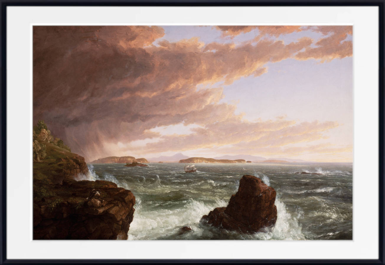 Thomas Cole Fine Art, Views Across Frenchman's Bay from Mt. Desert Island, After a Squall