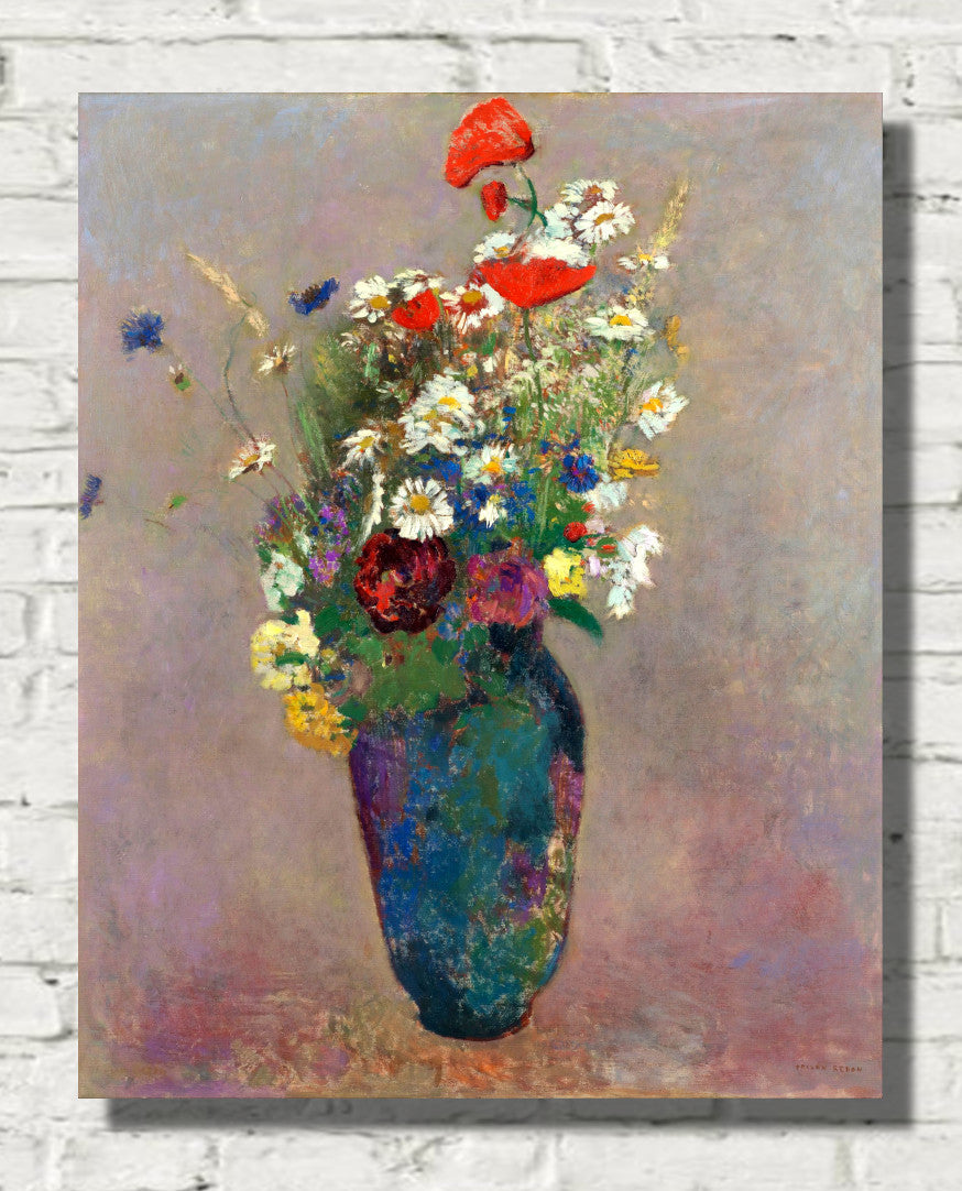 Vision; vase of flowers (1900) by Odilon Redon