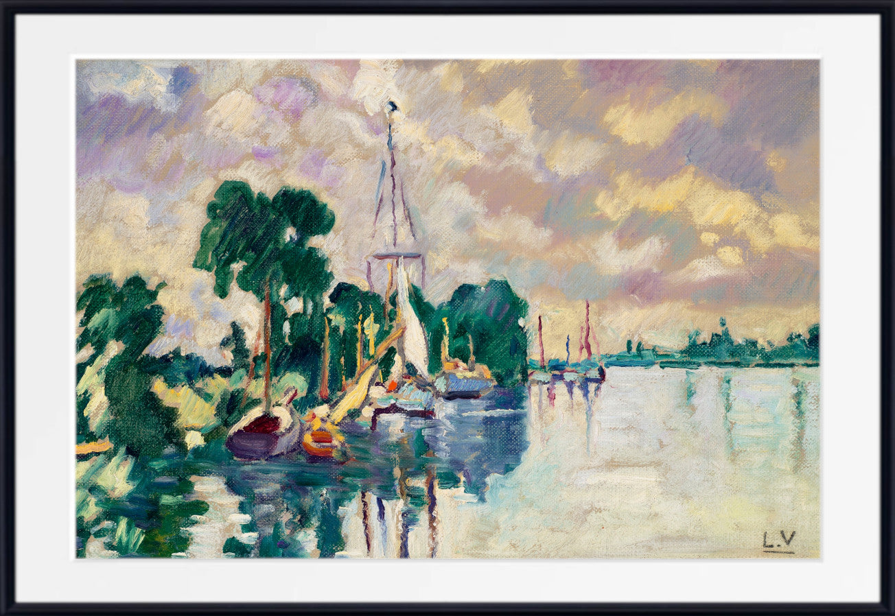 Sailboats in Ouistreham (1930) by Louis Valtat