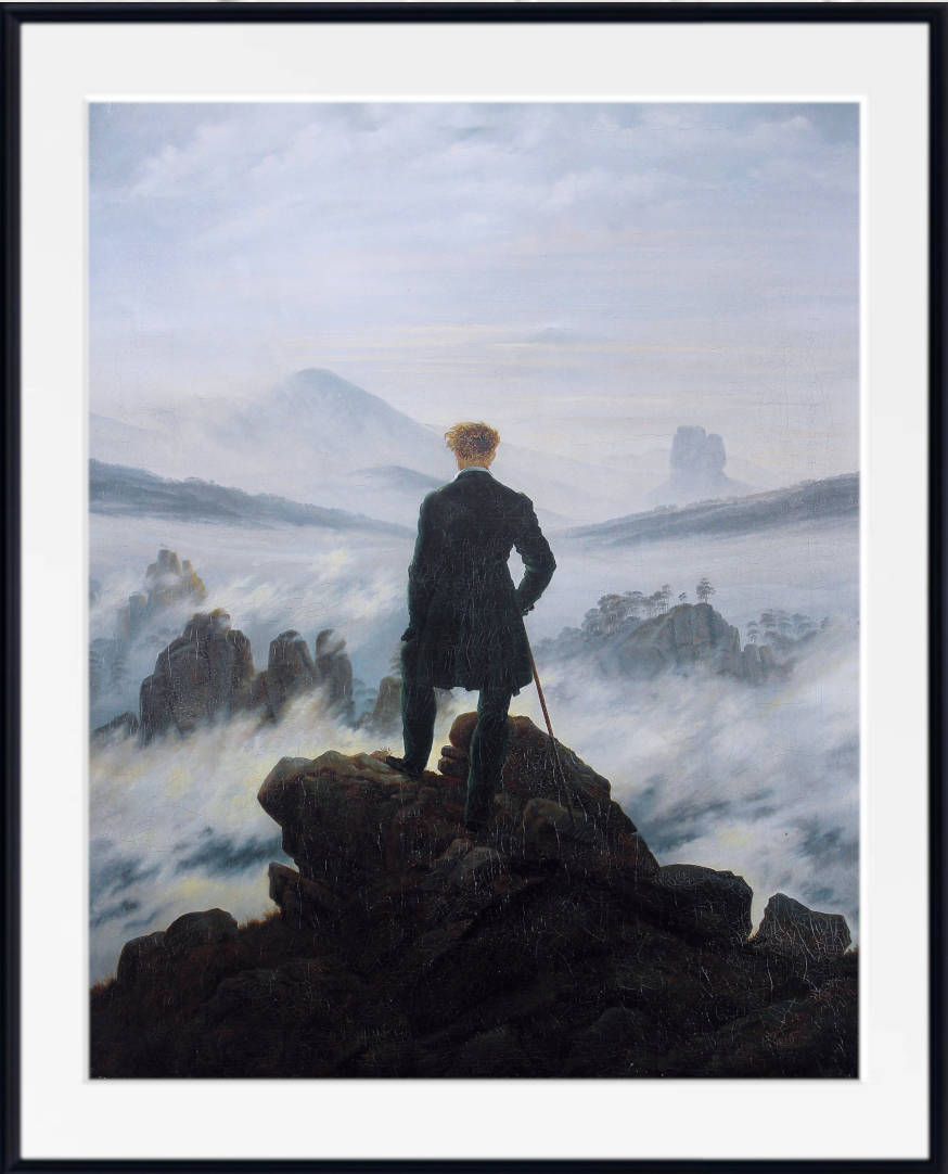 Wanderer Above the Sea of Fog, Caspar David Friedrich Fine Art Print